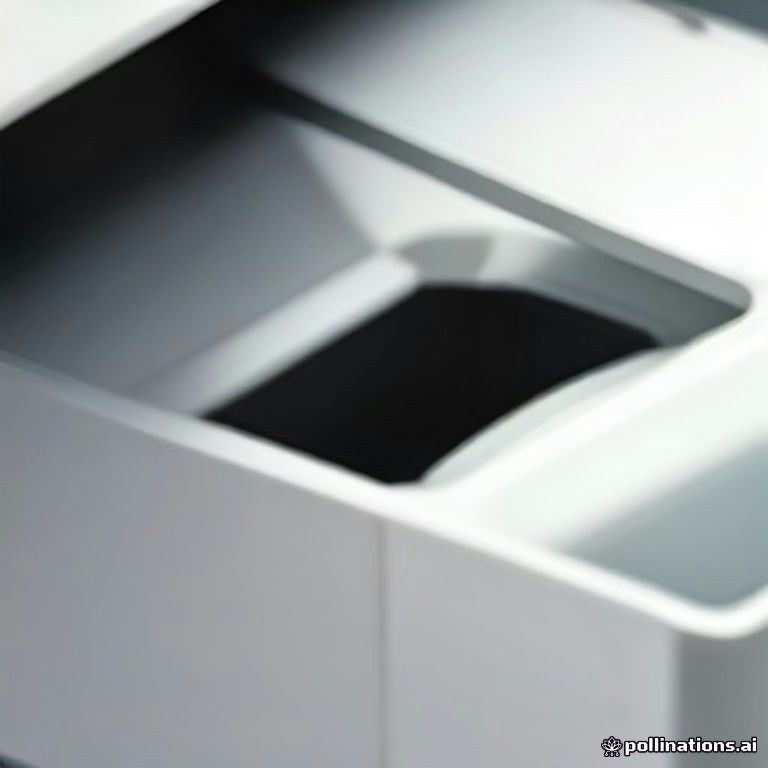 Close-up study of a document entering the top slot of the white scanner-shredder appliance